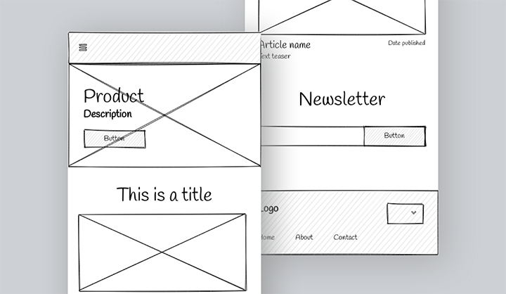 Mobile wireframe example project image